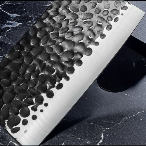 手工锻打点纹砍骨刀切片刀厨师专用刀 家用加厚剁骨头跨境刀批发