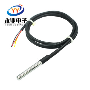 Stainless steel packaging waterproof type DS18B20 temperature probe temperature sensor DS18B20 waterproof line
