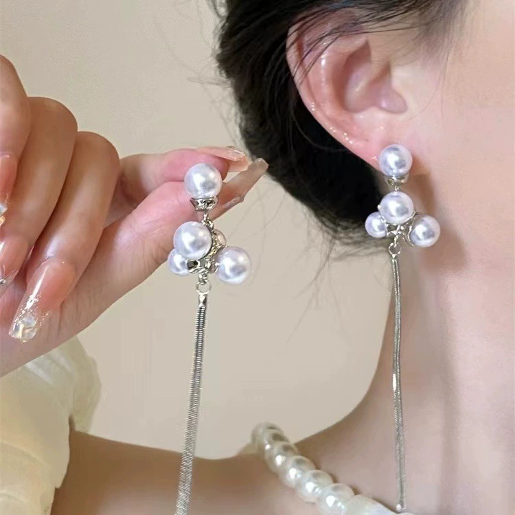 Earrings 925 silver, Korean simple elegant design, long dangling & stud options, lightweight