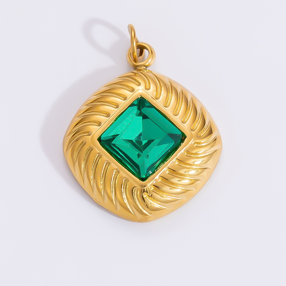 1 Piece Set 4.29*24.15mm 304 Stainless Steel Zircon PVD Coated Real Gold Plated Heart Shape Flower Butterfly Polished Pendant DIY Jewelry Accessories display picture 17