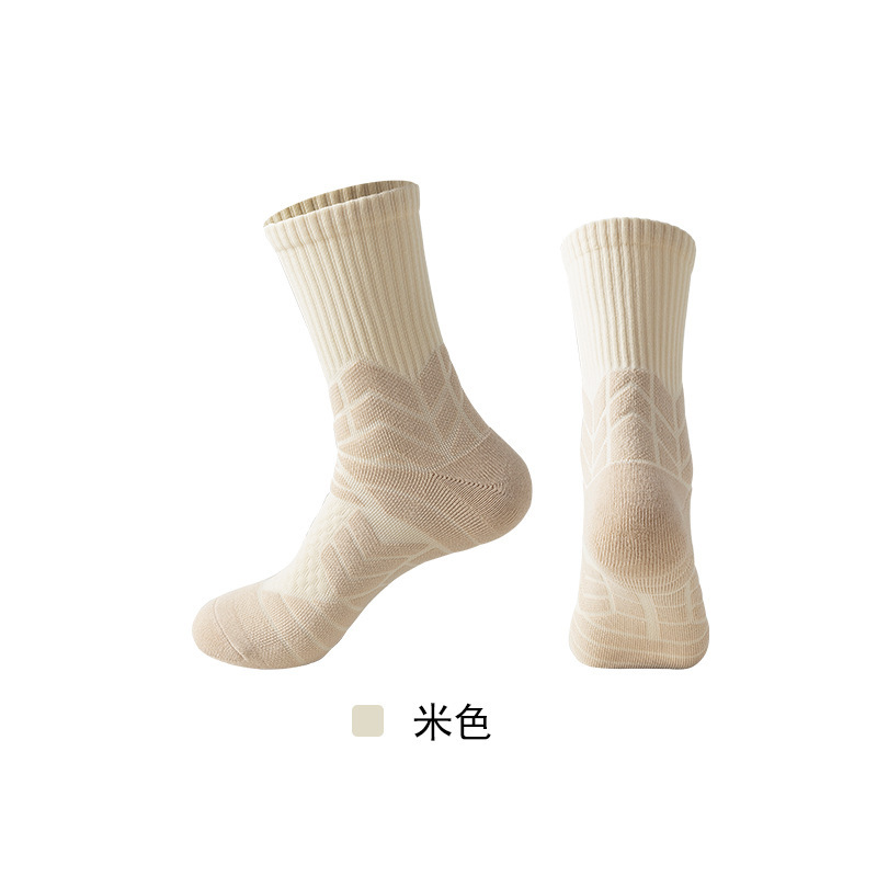 2024 メンズプロフェッショナルタオルボトム実用バスケットボールソックス 9 色スポーツソックス厚みのあるミッドチューブエリートソックス|undefined