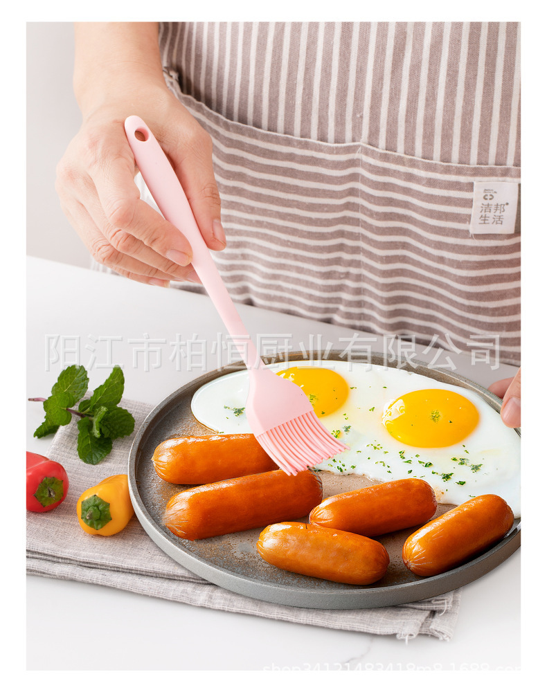 Mini silikon mutfak eşyaları seti 10 parçalı yüksek sıcaklığa dayanıklı silikon spatula yağ fırçası bebek maması kaşığı mutfak eşyaları