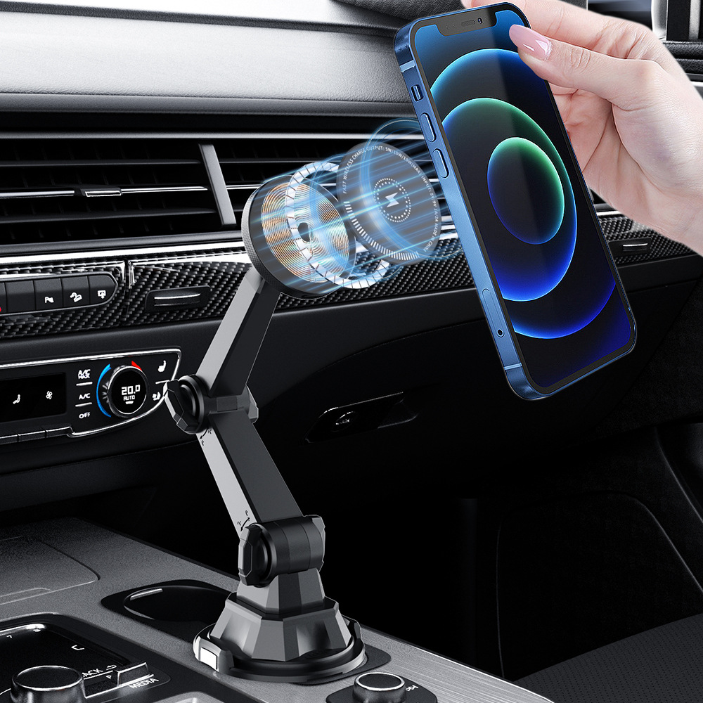 Amazon 車の携帯電話ホルダー車のカップホルダー強力な磁気ワイヤレス充電カップホルダーウォーターカップホルダーナビゲーションホルダー卸売