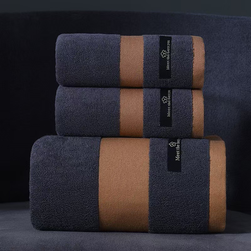 Toallas de baño de algodón puro tipo A toalla de baño grande al por mayor toalla de algodón de dos piezas engrosada suave absorbente hotel bordado para el hogar