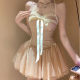Spring New Style Pure Desire Niche Design Bow Neck Princess dress Dress