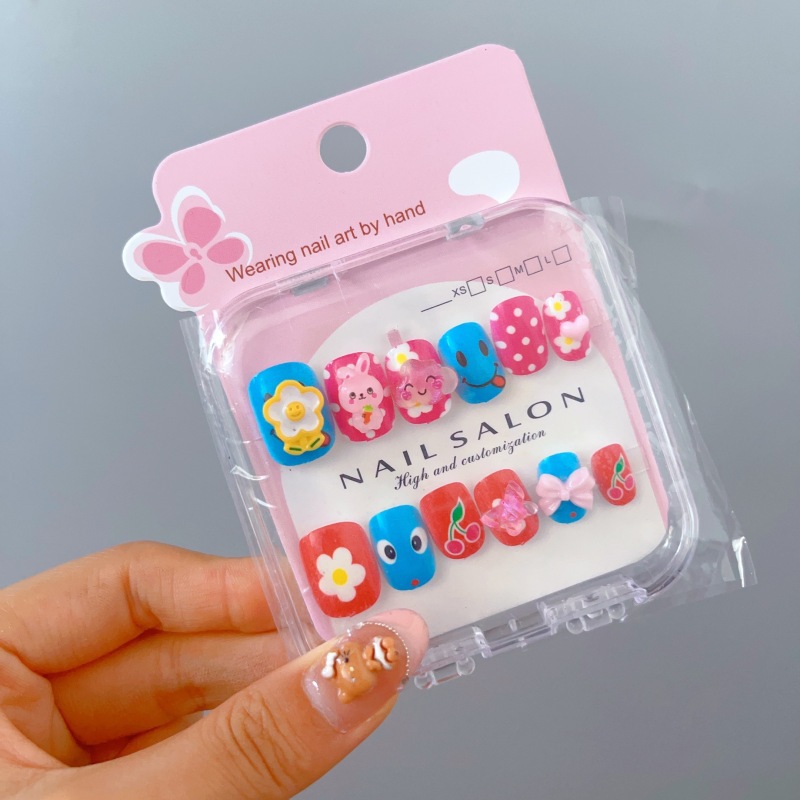 Niños que usan uñas niñas cortas 2025 nuevo estilo de alta sensación pegatinas de uñas no tóxicas y inodoras pegatinas de uñas especiales para niñas