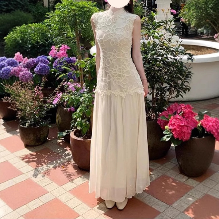 雪俏国风新中式提花低调奢华典雅气质拼接法式旗袍连衣裙女装新品