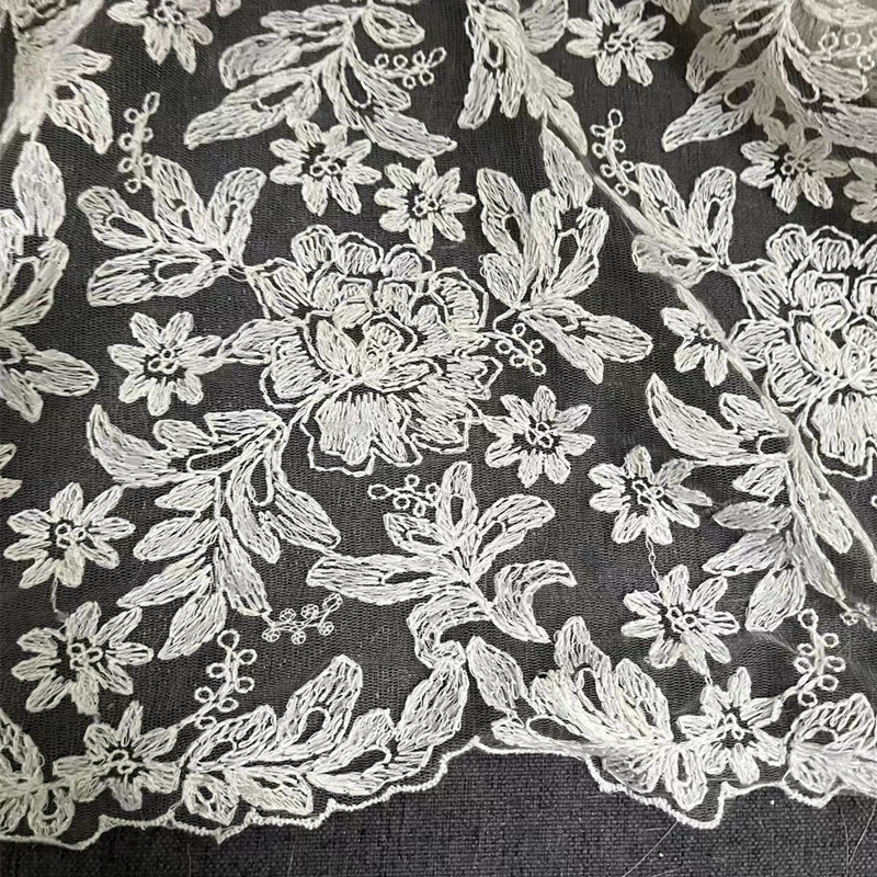 French White Water-Soluble Embroidered Tablecloth Nordic Tablecloth Round Table Cover Rectangular Embroidered Gauze Cover Coffee Table