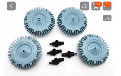 Peacock blue large wheels and long axles 4 each