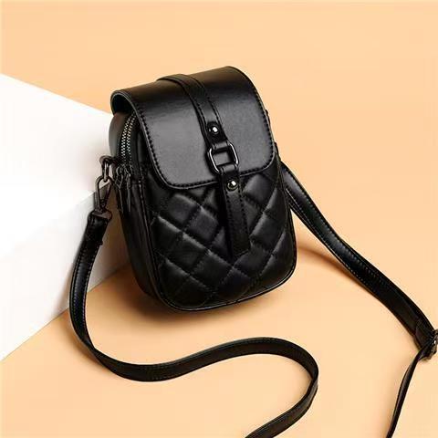 Wholesale mobile phone bag women's bag 2025 winter new fashion shoulder slung small bag embroidered rhombus mini small bag