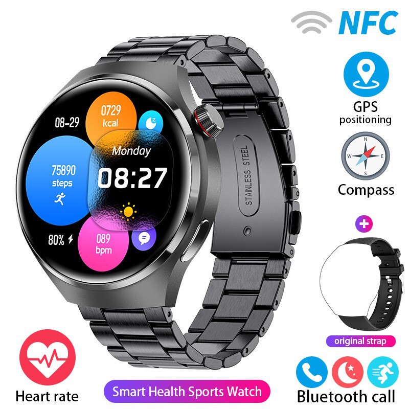 Cross-Border Popular Sports Gt4Pro Round Screen Smart Watch Bluetooth Call Waterproof Smart Watch Voice Assistant Cross-Border Popular Sports Gt4Pro Round Screen Smart Watch Bluetooth Call Waterproof Smart Watch Voice Assistant