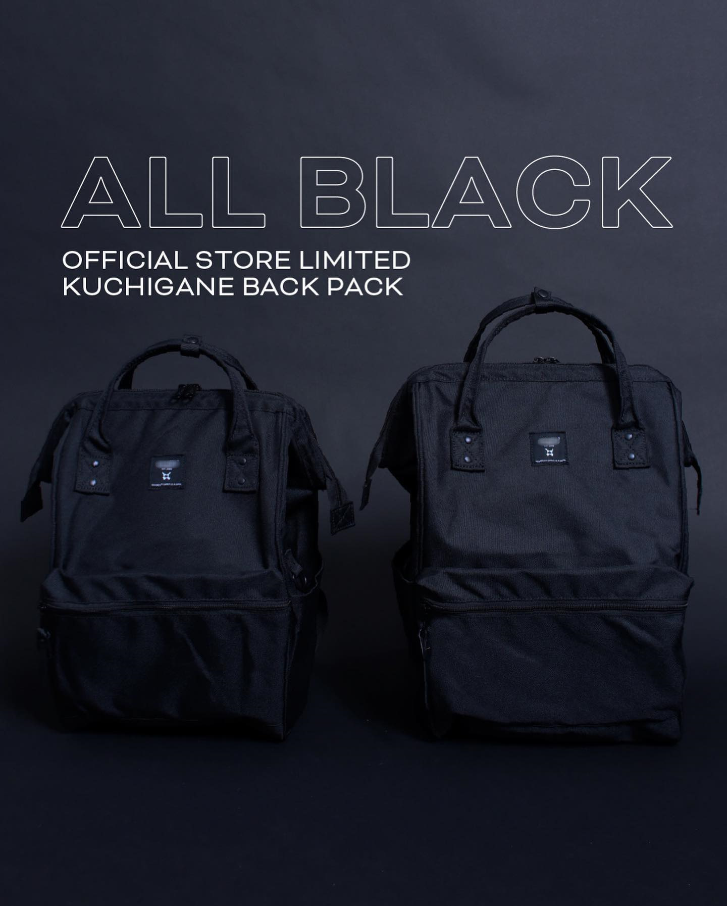 Japan Lotte Black Book Bag Trendy Brand Men's Travel Gold Backpack Bags_voghion.com