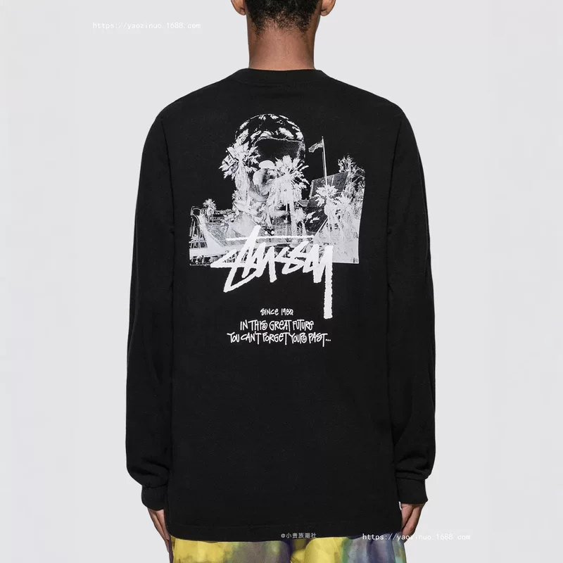 STUSSY MMW БОЛЬШАЯ ПЕЧАТЬ LONG SLEEVE TEE длинно рукавная футболка 1017 ALYX 9SM совместные мужские и женские топы
