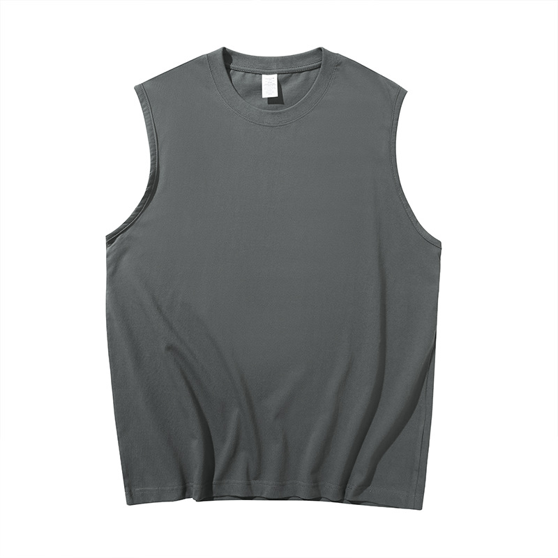 230g comercio exterior transfronterizo lavado a medida para hacer viejos chalecos marca de moda moda hombre t-shirt de verano de manga corta camiseta de hombre de algodón de verano