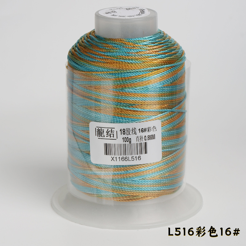 Nuevo dragón de 18 hebras de alambre teñido de 0,8 mm de grosor DIY pulsera collar tejido a mano multicolor opcional
