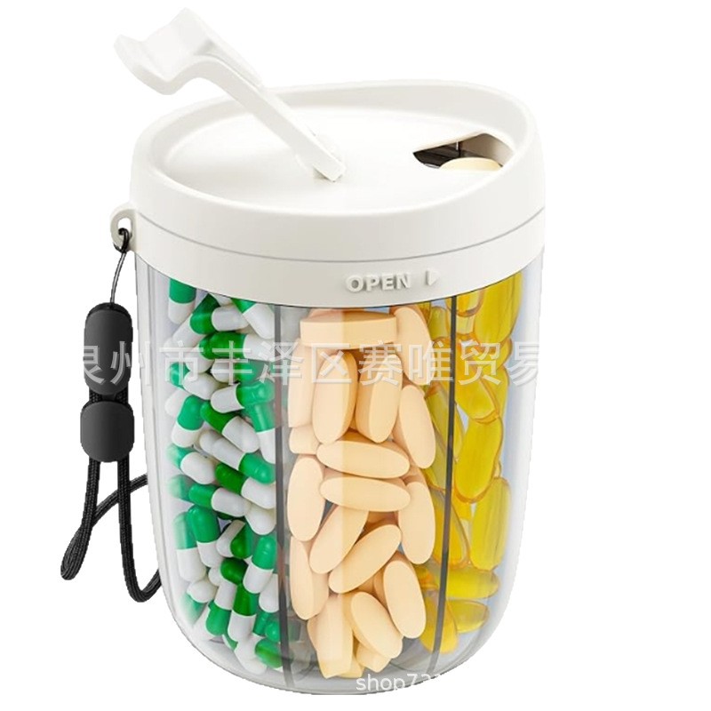 Organizador grande para suplementos botellas y tabletas dispensador de almacenamiento transfronterizo