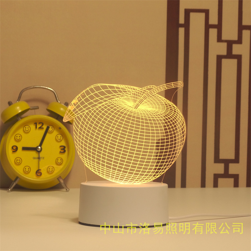 3D lámpara de noche acrílica atmósfera regalos de cabecera atmósfera lámpara de evento regalos al por mayor DIY lámpara de escritorio ideas de Navidad