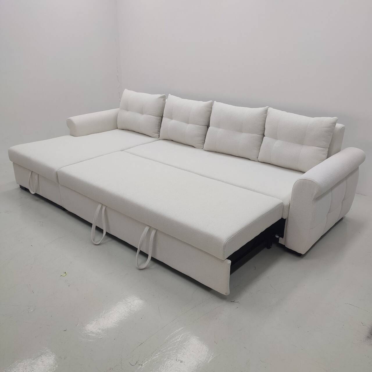 Moderno simple multifuncional esponja cama sofá puede almacenar hogares pequeños y medianos en forma de L esquina sala de estar sofá de doble propósito