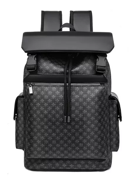 European and American style vintage men's backpack, multifunctional commuter laptop bag, college student school bag, in stock for immediate delivery