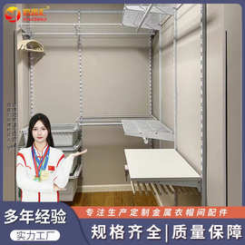 大衣柜组合整体金属衣柜卧室柜子储物柜简约现代步入式衣橱可定制