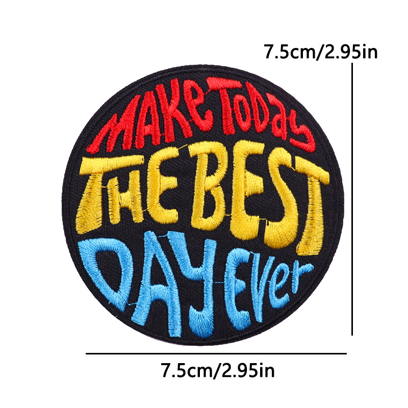 7g Weight Clothing Sticker Patches Classification 1 Piece Quantity Embroidery thread Material Letter Pattern Simple Style, Classic Style Style 1 Piece Simple Style Classic Style Letter Embroidery Thread Clothing Sticker Patches 9