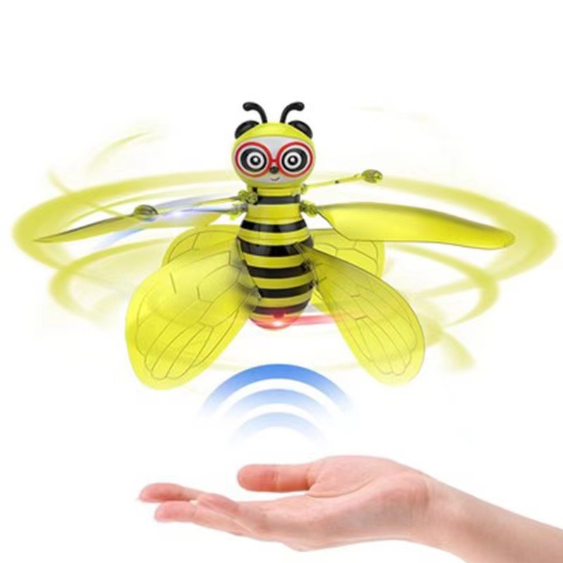 跨境同款悬浮小蜜蜂感应飞行器飞天娃娃遥控飞机手势发光玩具批发详情4