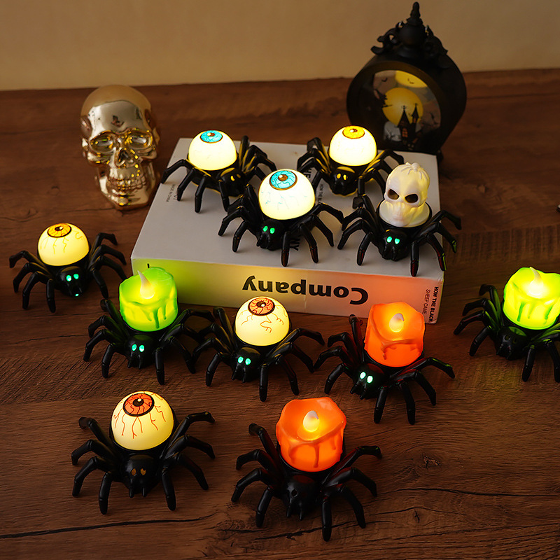 Skull Halloween Eyeball Lamp Spider Back Popping Eyeball Lamp American Party Atmosphere Decoration Supplies Props Ornaments Skull Halloween Eyeball Lamp Spider Back Popping Eyeball Lamp American Party Atmosphere Decoration Supplies Props Ornaments