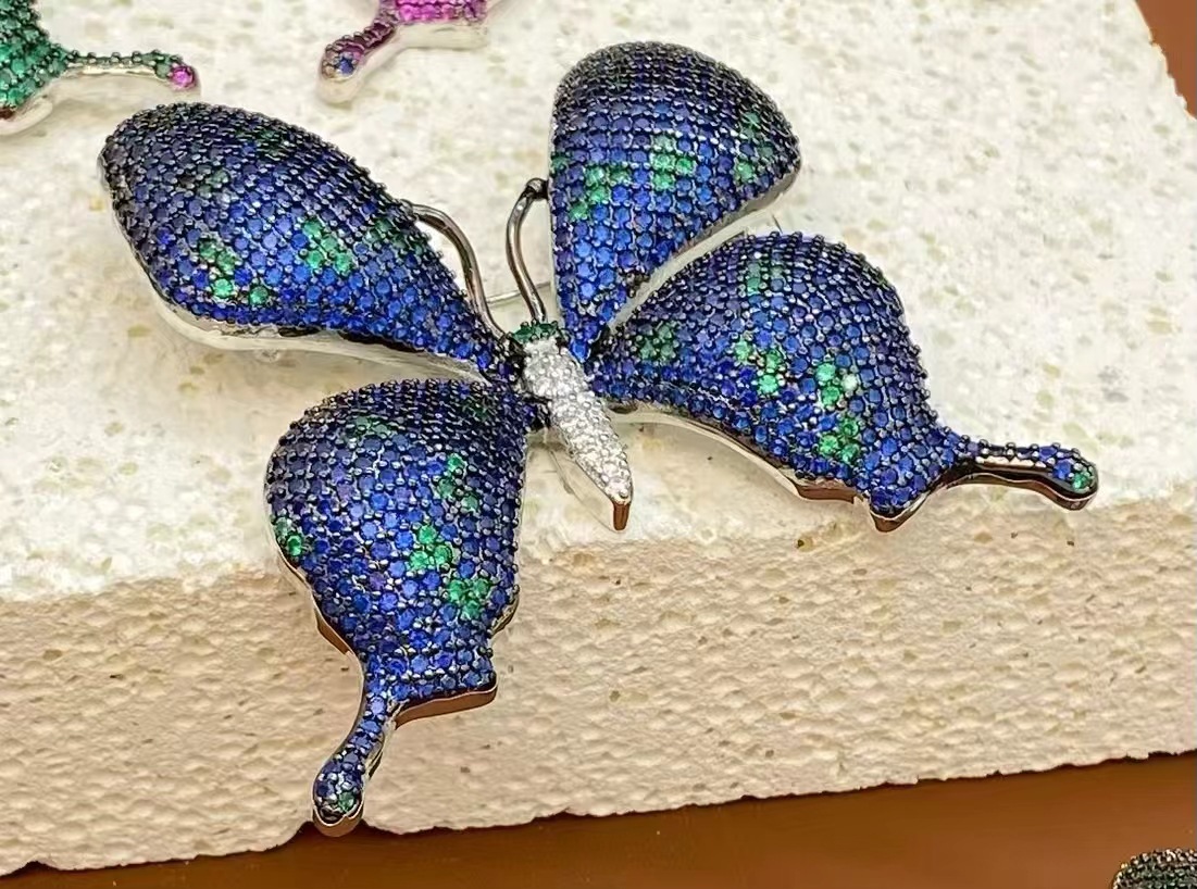 Plating, Butterfly Design Casual Elegant Lady Pin Butterfly Copper Plating Butterfly Unisex Brooches 1 Piece