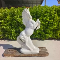 Каменная резная скульптура лошади, украшения из белого мрамора с головой лошади, каменная резная скульптура лошади, мраморная скульптура лошади, стильная