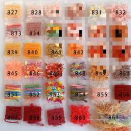 红橙系手混线小样藏族脏鞭发绳文玩头饰原创辅料DIY配件特色线包