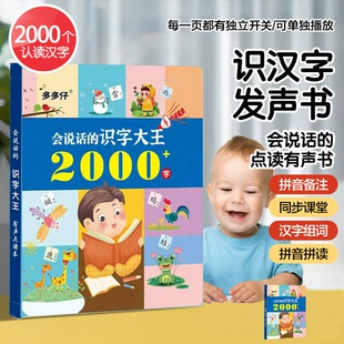 Говорящая книга для обучения чтению 2000 иероглифов для подготовки к школе