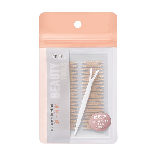 Chuanqi'er double eyelid eye patch invisible mesh skin color natural transparent seamless eye patch olive-shaped students