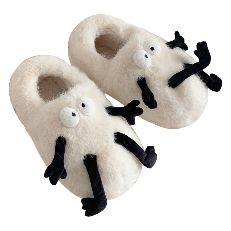 Creativo divertido bolsa talón pequeña Cerda zapatos de piel pareja hogar cálido antideslizante forro polar grueso inferior Zapatillas de algodón hombres y mujeres invierno