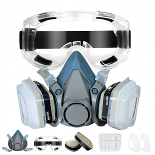 Gas Mask Spray Paint Pesticide Decoration Formaldehyde Polished Chemical Silicone Half Face Dust Mask Cross-border Agency
