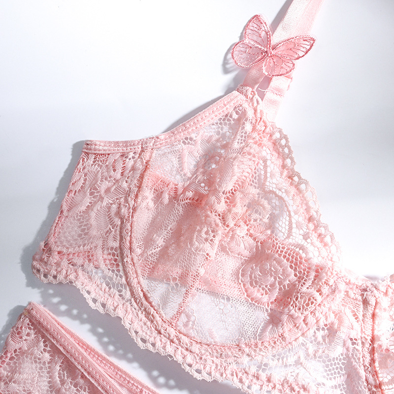 Conjunto de ropa interior moldeadora de cuerpo cómodo de Lace Pink Palace NSWY69090