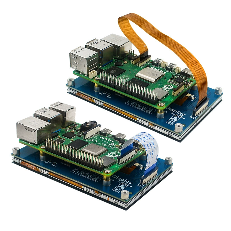 Емкостный сенсорный DSI дисплей для Raspberry Pi 5-го поколения/4B, 4.3/5/7 дюйма, IPS, широкие углы обзора, низкое энергопотребление