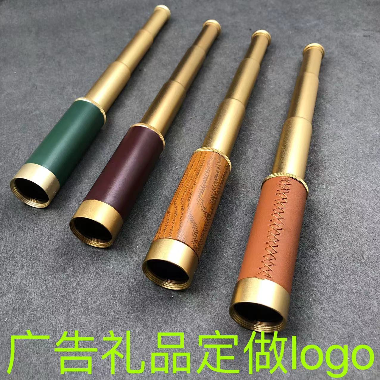 广告礼品单筒复古伸缩儿童25x30高倍高清微光夜视户外海盗望远镜