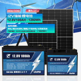 12V24V锂电池定制100Ah200Ah磷酸铁锂储能系统锂电替代铅酸电池