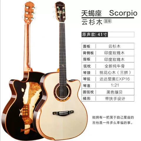 Guitar, zodiac signs handmade