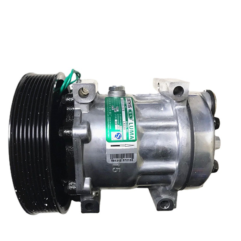 适用于华凌悍马汉马H6星凯马重搅拌车卡汽车空调压缩机冷气泵