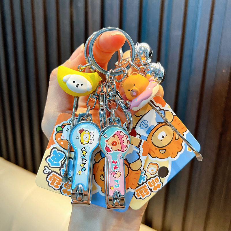 Nail Clipper Keychain Set for Women, Nail Scissors, Ear Pick, Portable Home Manicure Tool Gift Nail Clipper Keychain Set for Women, Nail Scissors, Ear Pick, Portable Home Manicure Tool Gift