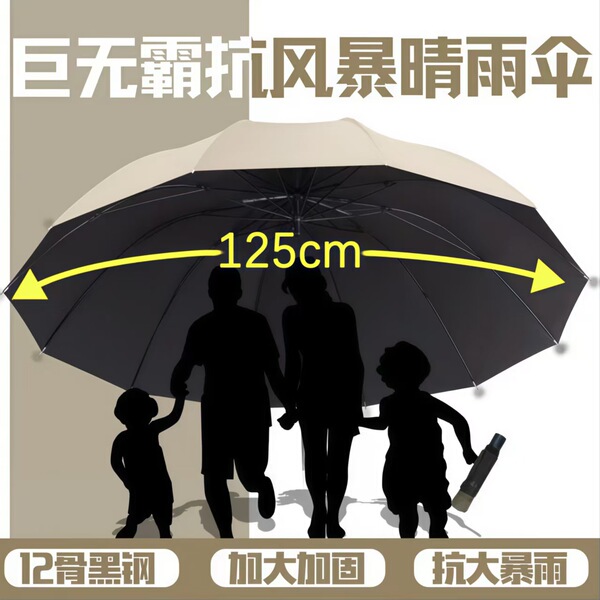 Automatic umbrella solar-powered