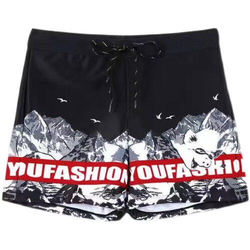 Men's Anti-Embarrassment Loose Quick-Dry Straight Leg Swimsuit Swimwear Set Beach Shorts Hot Spring Swimming Gear