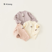 宥宝童装女童针织开衫2025秋款儿童毛衣宝宝卡通兔子外套洋气上衣