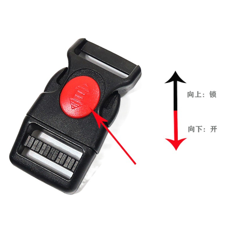 Factory Direct supply plastic buckle arrow switch sliding lock pet collar helmet adjustable red dot lock in stock