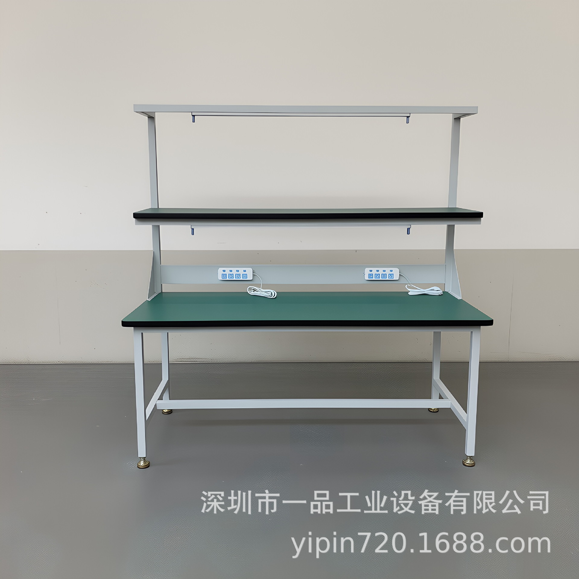 一品流水线重型工作台学校实验室维修检验装配虎钳工作桌三抽屉