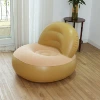 Champagne-flocking backrest single sofa