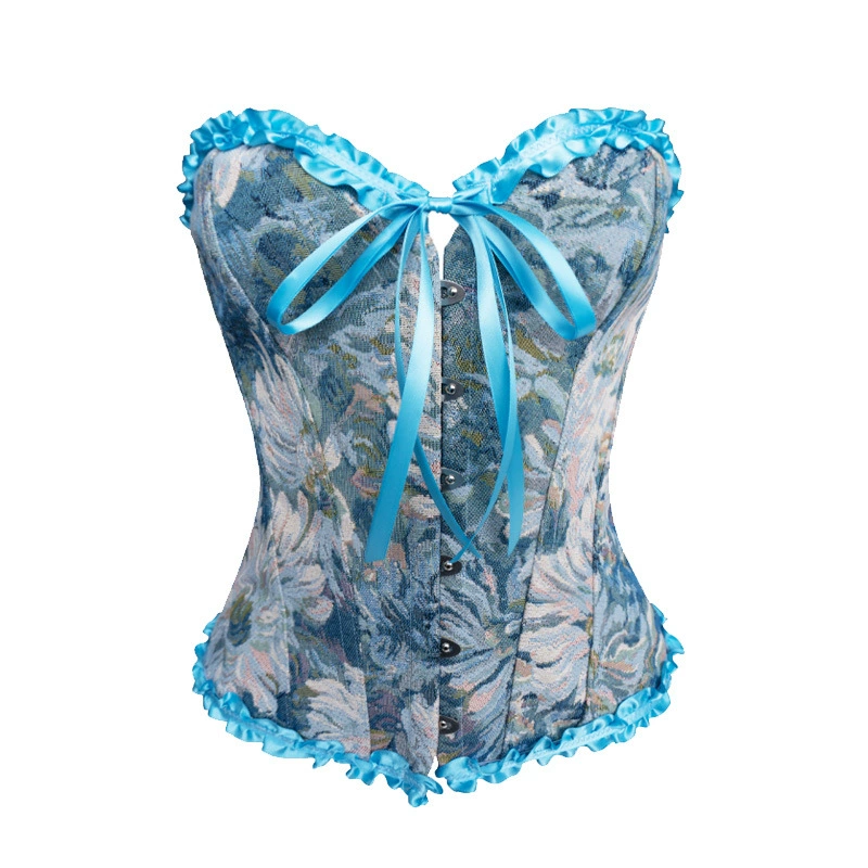 Кроссбордер стиль nouveau oil painting напечатанный букет кружева palace body shaper ремень sexy body shaper корсет