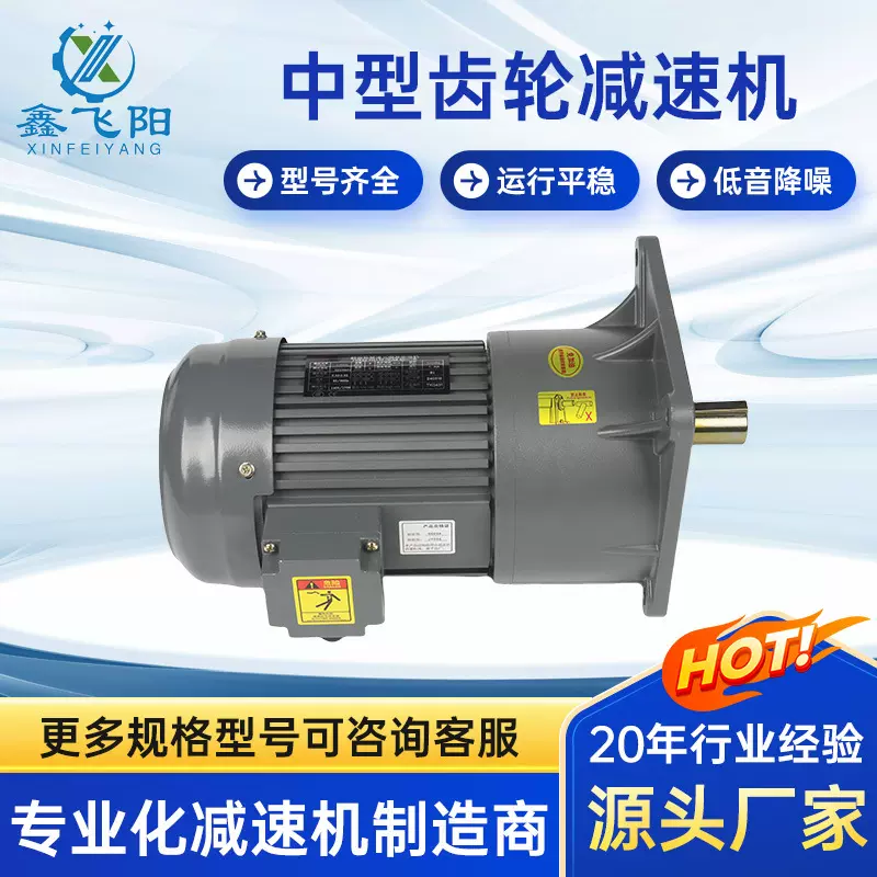 标准双轴中型齿轮减速机 质量保证100W-3700W立式/卧式减速机