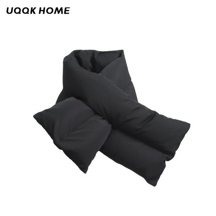 Uomo e donna in tinta unita in stile minimalista, colletto in piumino d'anatra bianco invernale, calda versione coreana crossover_voghion.com